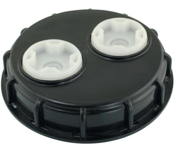 Bouchon IBC S60x6 pvc 2 sorties 50x63