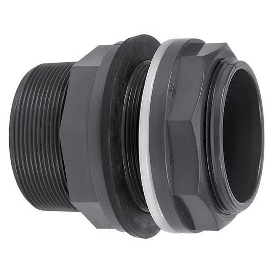 Traversée de paroi PVC pression Ø32 filetée
