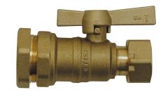 Vanne laiton pour Tube PE/EP - Droit 
