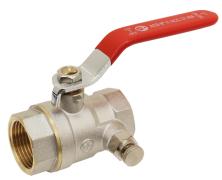 Vanne laiton à purge - Poignée plate